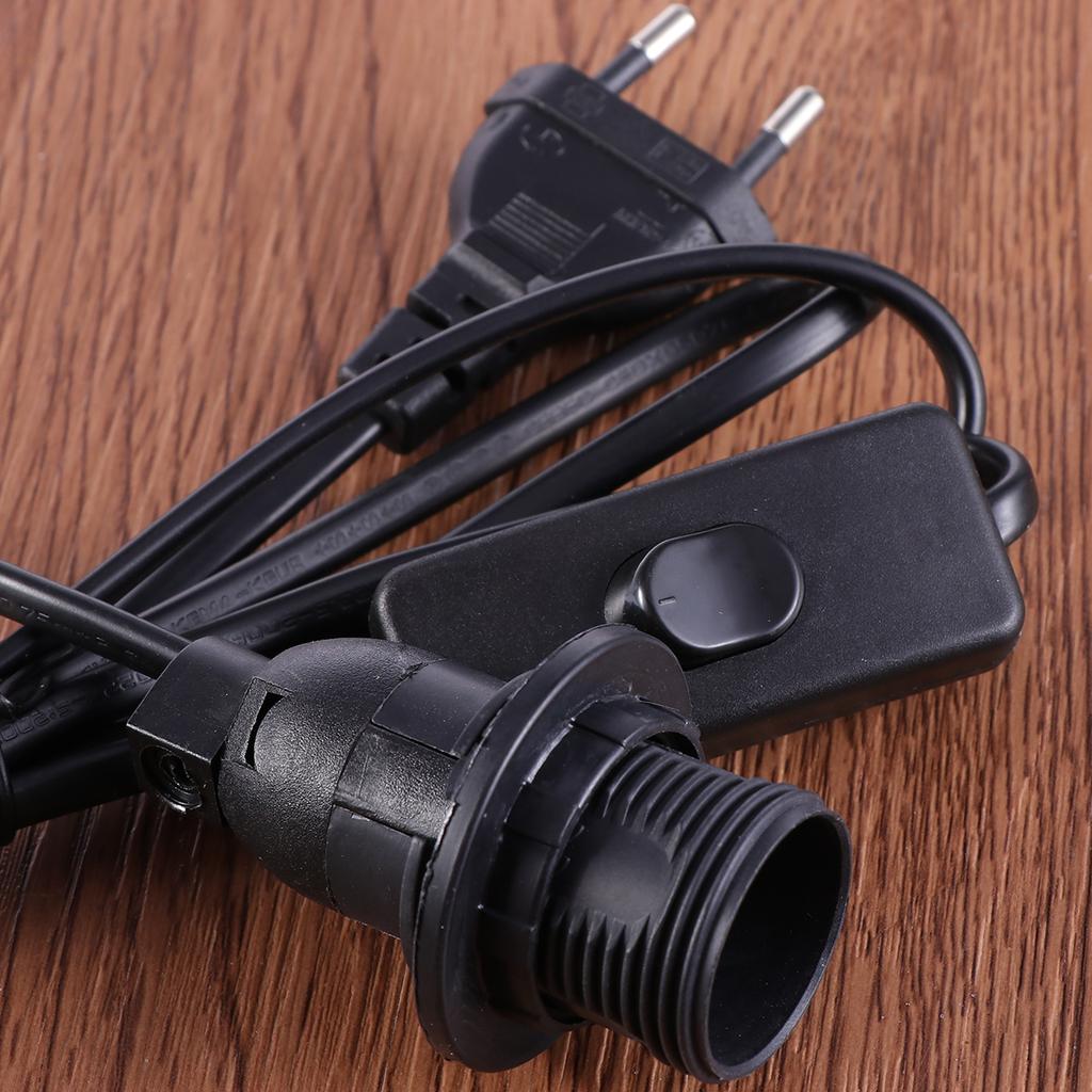 18м Удлинитель Подвесной Фонарь Подвесной Светильник Ламповый Шнур Кабель Патрон E14 Вкл/Выкл Вилка ЕС (черный)