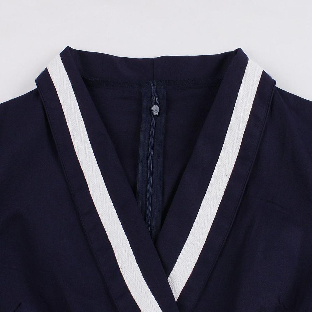 Женское платье из хлопка с V-образным вырезом и длинным рукавом, винтажные платья, вечерняя вечеринка, коктейльная ночь, выход на улицу, деловой день, повседневная одежда, размер S-4XL