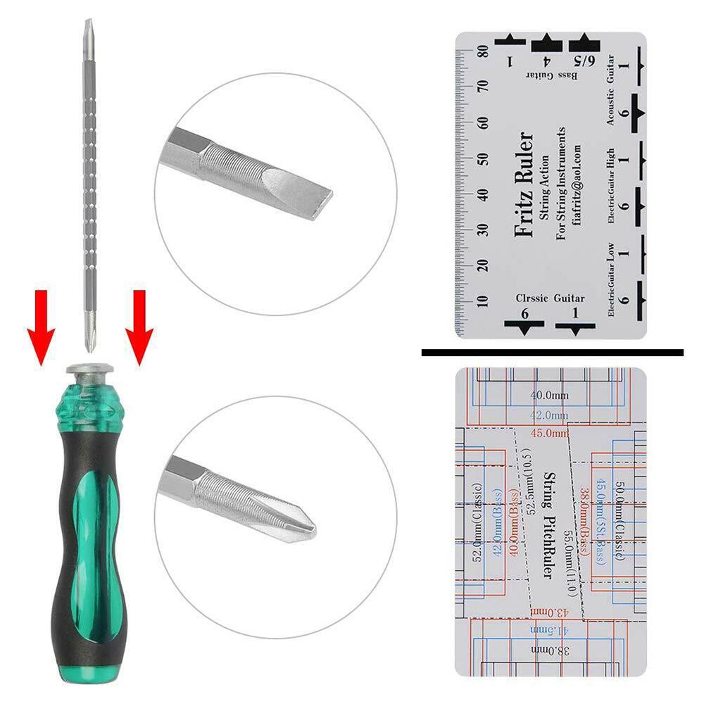 Набор для ремонта гитары Набор для ухода за гитарой Набор инструментов для обслуживания Аксессуары для чистки