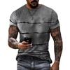 Summer Hot Sell Men's Casual T-shirt Street Fashion Short Sleeve Harajuku Graffiti 3D Printed Full Match Round Neck New Tops