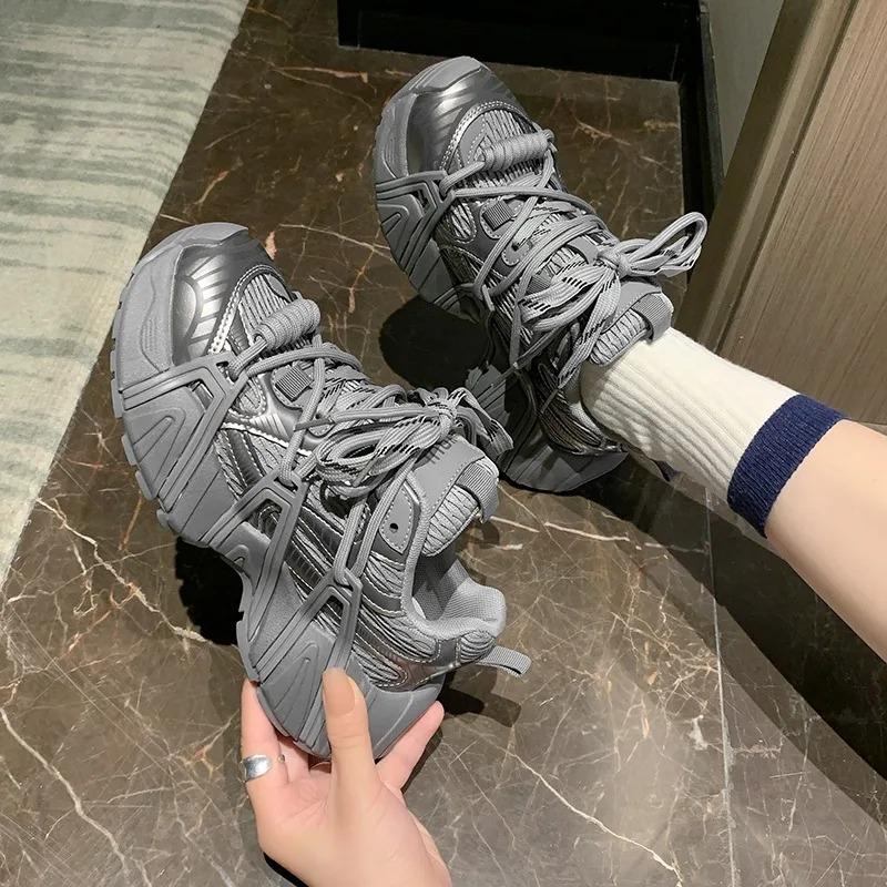 Модные женские туфли Petite 5 см с толстой подошвой, дышащие, повседневные, универсальные, спортивная обувь, новая коллекция весна-осень, дизайн бисквитного торта