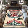 Liverpool Fc Customizable Name Floor Rug Office Rug Design For Playrooms Game Room Entryway Foyer Antislip Carpet Office Home Decor Spiritual Gift