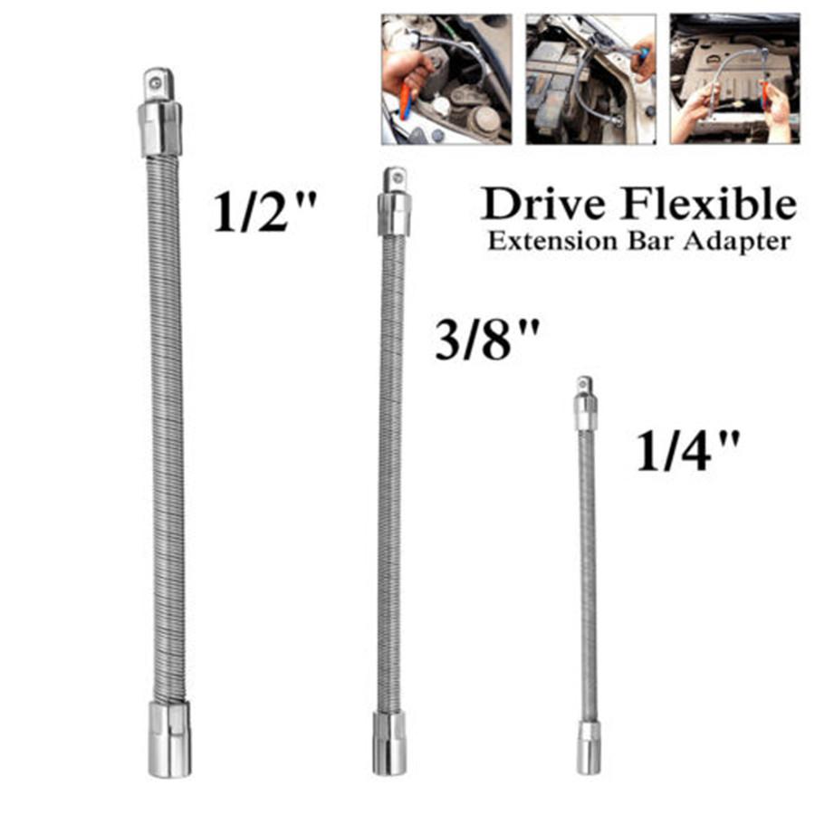 Набор инструментов из 3 шт. гибких удлинителей для торцевых головок и трещоточной рукоятки 1/4'' 3/8'' 1/2''
