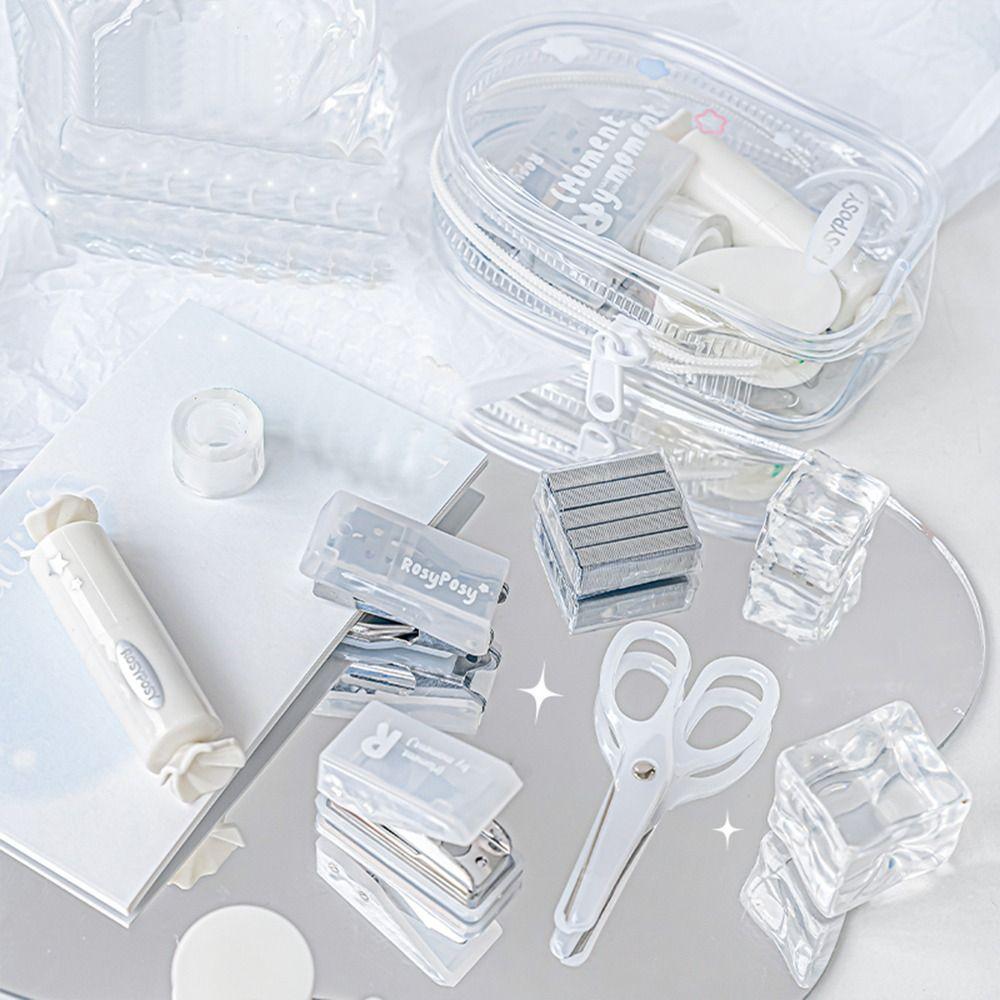 Portable Scrapbook Tools Set INS Punch Machine Kit Mini Punch Stapler Kit Binding Tool