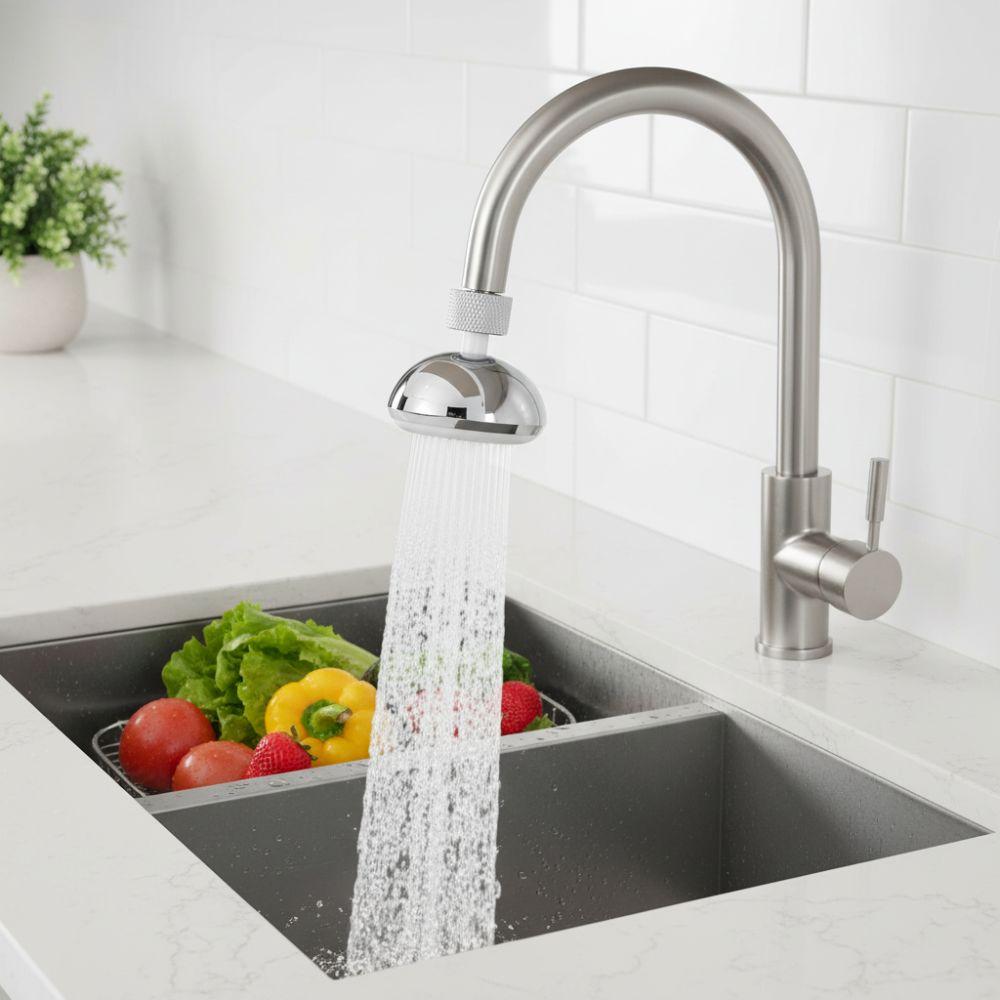 Adjustable Universal External-thread Faucet Splash-proof Tap Bubble Nozzle Bathroom