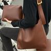 Shoulder Bags for Women Fashion Trendy Female PU Leather Crossbody Bags Simple Large Capacity Bucket Handbags and Purses