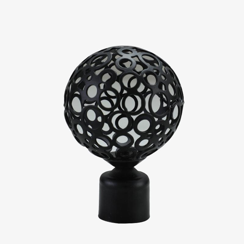 2Pcs Hollow Out Iron Curtain Rods Ends Caps Curtain Accessories Replacement Roman Curtain Rod Head Home Decoration