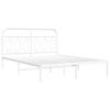 VidaXL Cadre de lit métal sans matelas et tête de lit blanc 135x190 cm 377165