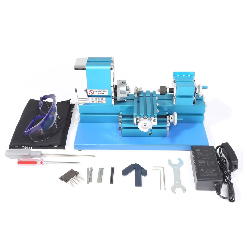 Mini Lathe Machine 36W, Precision Metal & Woodworking Benchtop Lathe Tool, Micro Lathe for Hobbyists & DIY Models