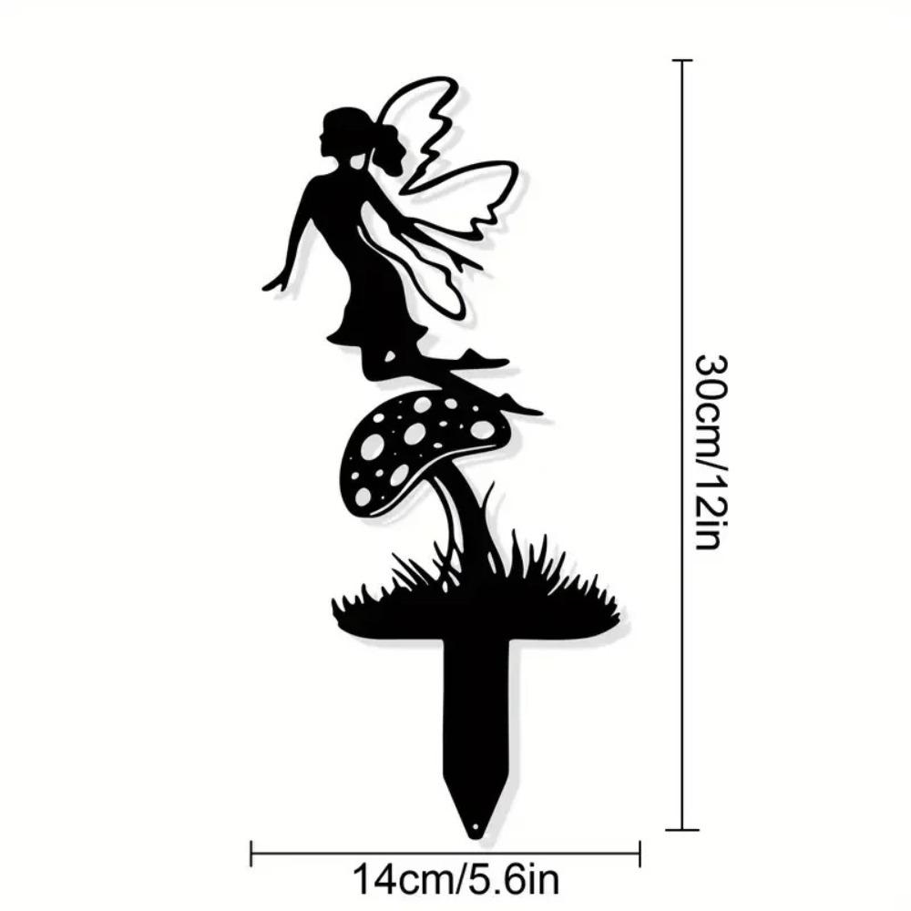 1 шт. Металлическая статуэтка садовой феи в деревенском стиле - идеально подходит для украшения улицы и газонов во дворе для декора садовой вечеринки!