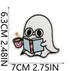 Halloween Cat Ghost Embroidery Cloth Sticker Holiday Decoration Flowers Witch Embroidery Chapter A Piao Bicycle Patch Sticker