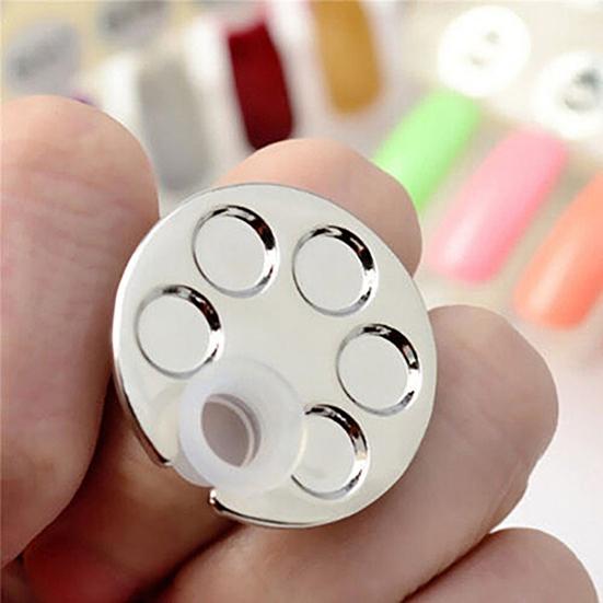 Mini Claw Ring Palette 3D Printed Nail Art Color Palette Mixing Ring Portable Small Nail Color Blending Tray for Nail Polishes