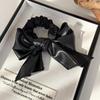 Leather Bow Elastic Hair Bands Fashion Hair Accessories Elastic Headband Scrunchies Ponytail Holder Rubber Bands Hair Rope Ties