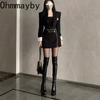 Autumn Winter Street Style Stretch Over The Knee Boots Women Fashion Round Toe Square Platform Heels Long Booties