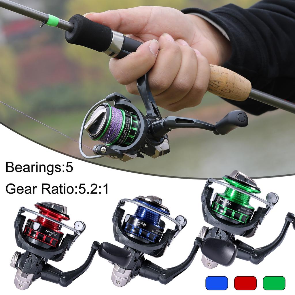 SOUGAYILANG Спиннинговая рыболовная катушка, передаточное число 5,2:1, 5BB, легкая, ультрагладкая, катушка для морской рыбалки, Макс. драге, 3 кг