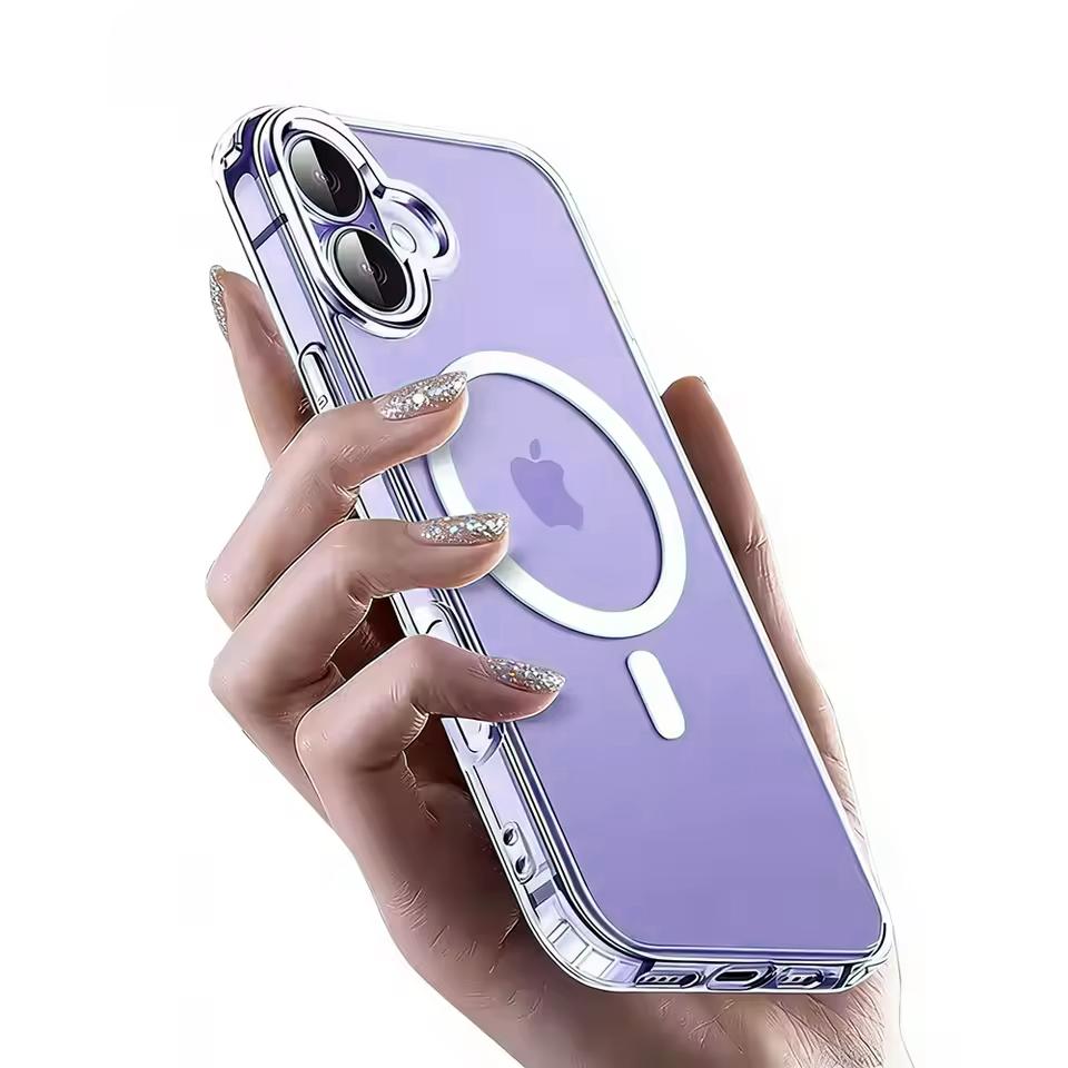 Магнитный Чехол для Беспроводной Зарядки MagSafe Для iPhone 17 Air 17 Pro 17 Pro Max Гибридный Жесткий Чехол Мягкая Оболочка