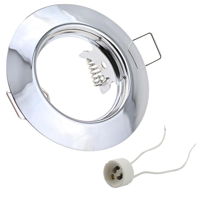LED Downlight Recessed Mount Frame GU5.3/GU10/E27 Ceiling Lamp Holder Base Kitchen Spot Lighting Bracket Fittings Cutout 55mm