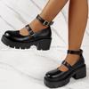 2024 New Women Lolita Shoes Vintage Students Uniform High Heels Women Platform Plus Size Shoes Mary Jane Shoes Zapatos De Mujer
