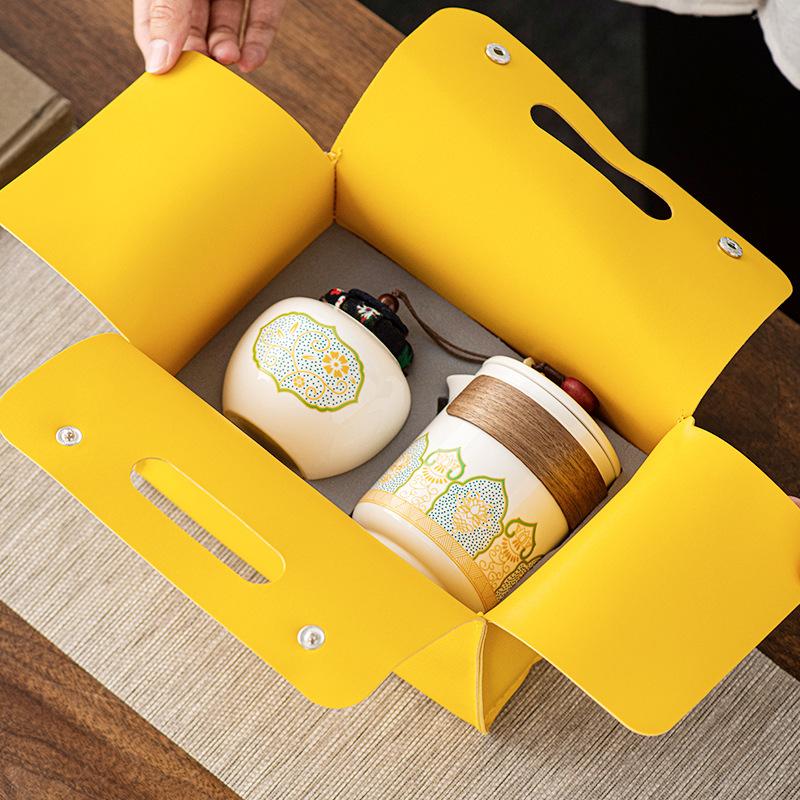 Travel tea set Portable Kung Fu tea set Small set Outdoor teapot Kuaike cup Mid-Autumn Festival gifts
