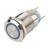 19mm 12-24V LED Waterproof Stainless Selflocking Latching Push Button Switch