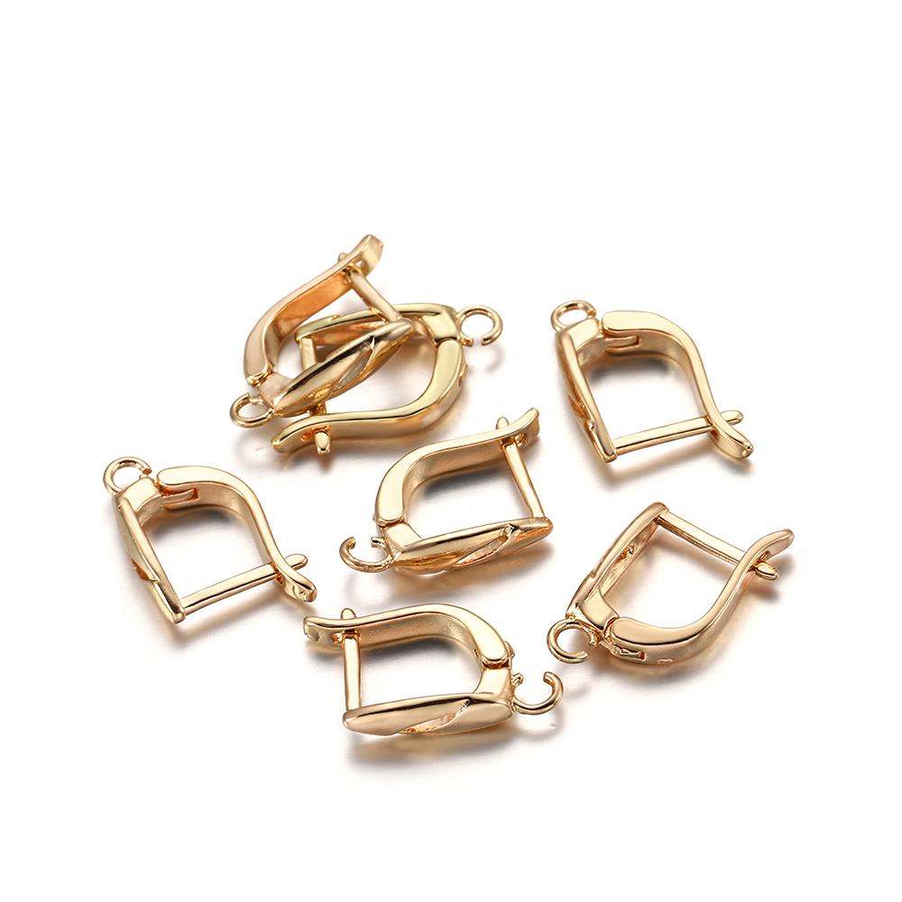 6-12 шт./лот, латунные французские серьги, крючки, зажимы, рычаг, задняя застежка с открытой петлей для изготовления ювелирных изделий своими руками, фурнитура, аксессуары