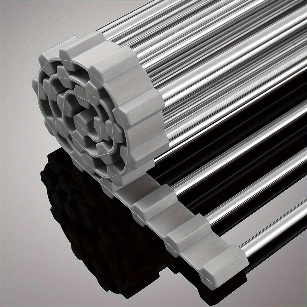 Прочная и компактная сушилка для подносов из нержавеющей стали для кухонной мойки и шкафов - штабелируемая и складная