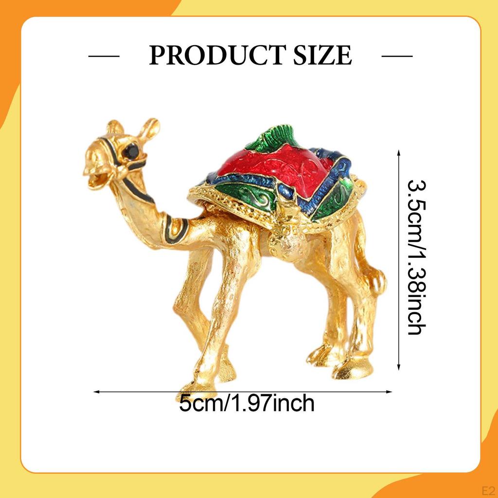 Милая фигурка верблюда Элегантный рождественский подарок Орнамент Маленькая эмалированная шкатулка для драгоценностей