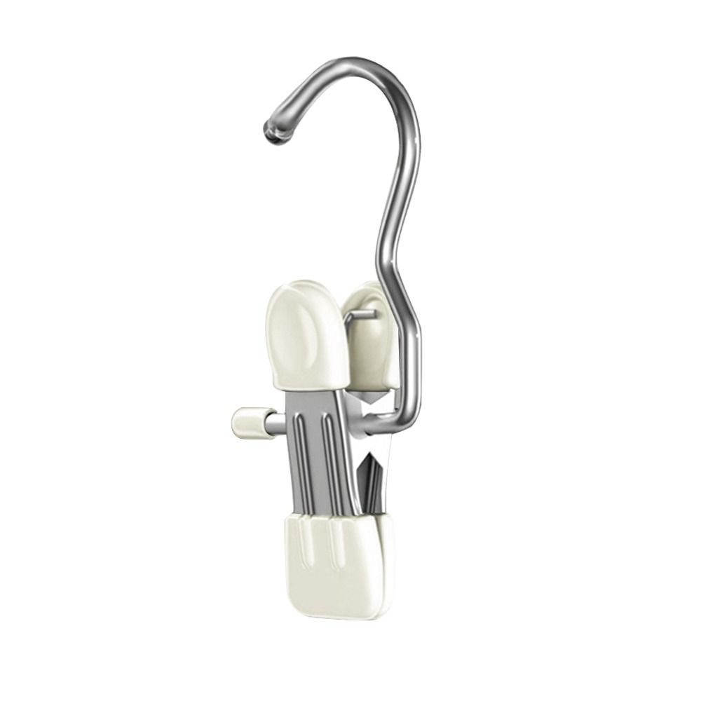 1/5/10PCS Windproof Stainless Steel Pants Clip with Hook Home Storage Rack for Household