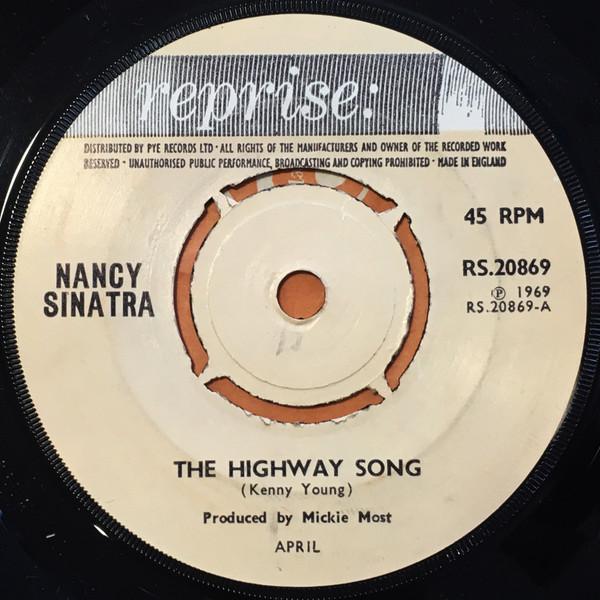 7-дюймовая пластинка NANCY SINATRA - The Highway Song RS20869 Reprise Records 1969 UK Поп Б/у