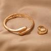 2/3Pcs Punk Open Cuff Bangle Adjustable Rings Party Grunge Jewelry Set  Jewelry Gifts