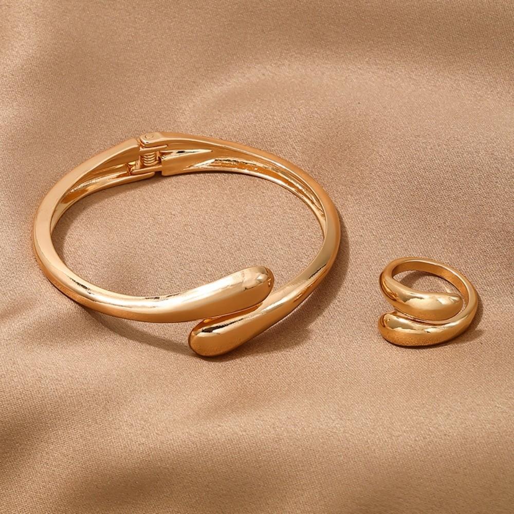 2/3Pcs Punk Open Cuff Bangle Adjustable Rings Party Grunge Jewelry Set  Jewelry Gifts