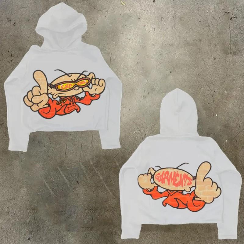 Womens Y2K Oversized Hoodie Cartoon Graphic Print Streetwear Casual Sweatshirt