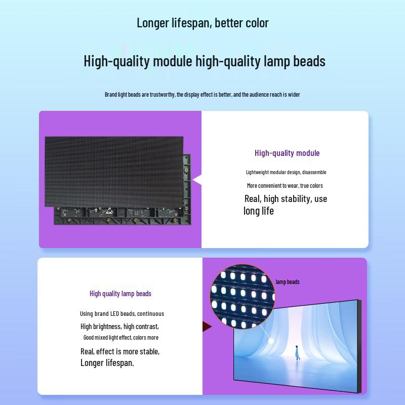 Indoor/Outdoor LED Full Color Seamless Display P6 CN plug (adapter included)