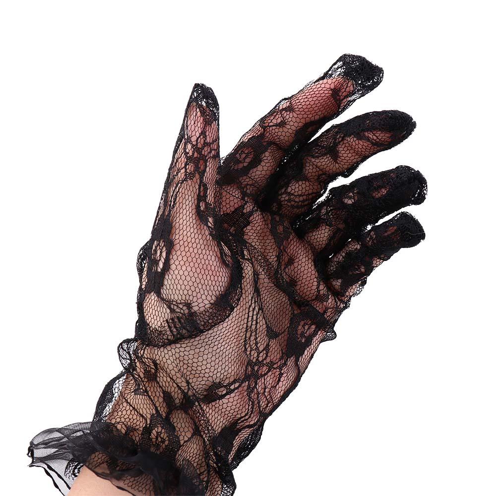 Summer Floral Side Sun Protection Sexy Driving Gloves Mittens Short Gloves Women Gloves Lace Gloves