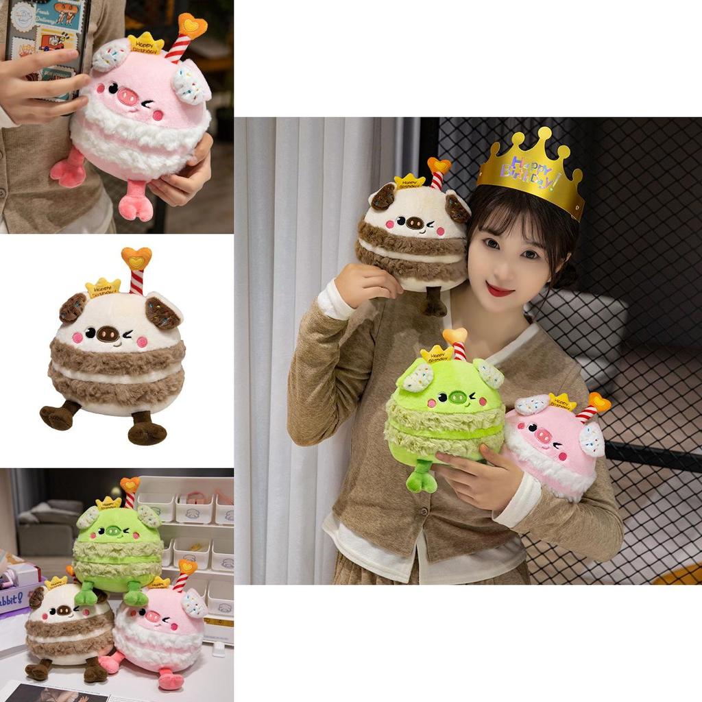 Очаровательная мультяшная плюшевая игрушка-свинка, свеча для торта на день рождения, мягкая игрушка, подарок для детей