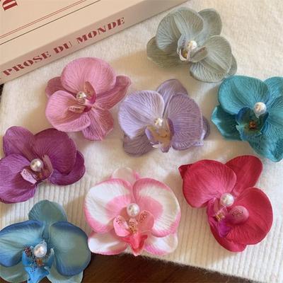 Hair Accessories Orchid Hairpin Hair Ornament Bohemia Barrettes Sweet Flower Hair Clip Beach