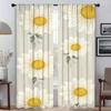 Flower Curtains for Bedroom Halloween Decoration Elegant Room Curtains 2 Pieces Living Room Curtain Partition Shades Kitchen