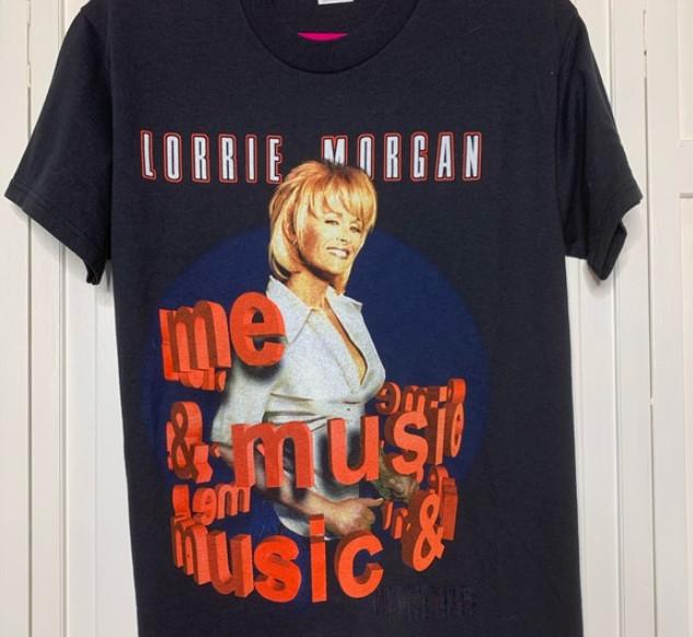 Vintage 1998 Lorrie Morgan For Fans Cotton Black All Size Unisex Shirt CM441 Unisex T-Shirt
