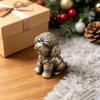 Vintage Dog Figurine Exquisite Hand Carved Durable Alloy Retro Statue for Living Room Home Office Desktop Decor Gift