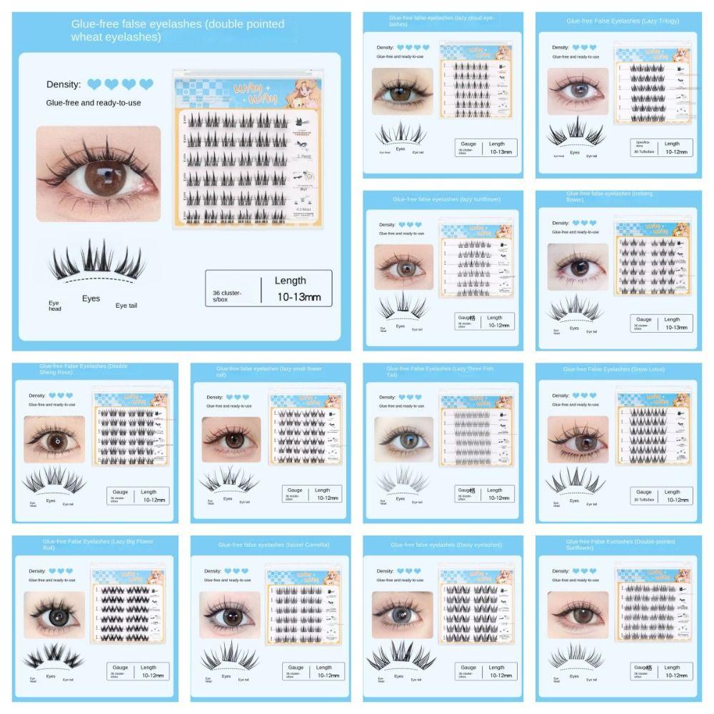 Sweet Self-adhesive Lash Clusters DIY False Eyelash Clusters Glue Free Fake Lashes  Makeup Tool