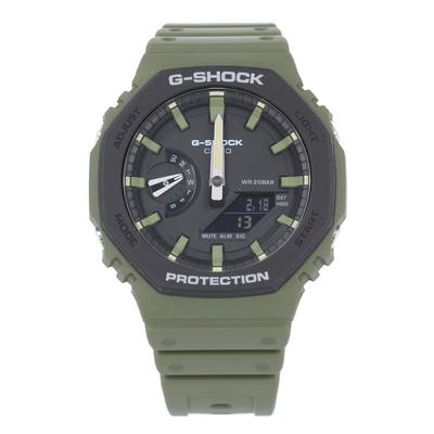 Часы Casio Utility Color из углеродного волокна цвета хаки G-Shock мужские аналогово-цифровые (ГА-2110СУ-3А)