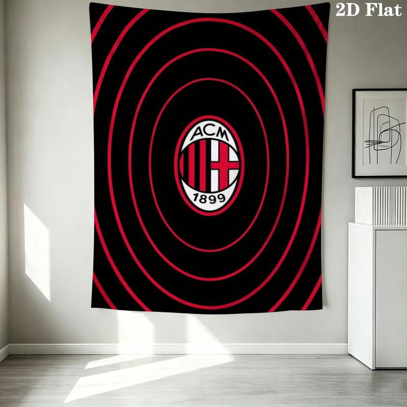 Настенный гобелен AC Milan Эстетичное настенное панно Печатное тканевое одеяло Декоративные гобелены для спальни гостиной Домашний декор
