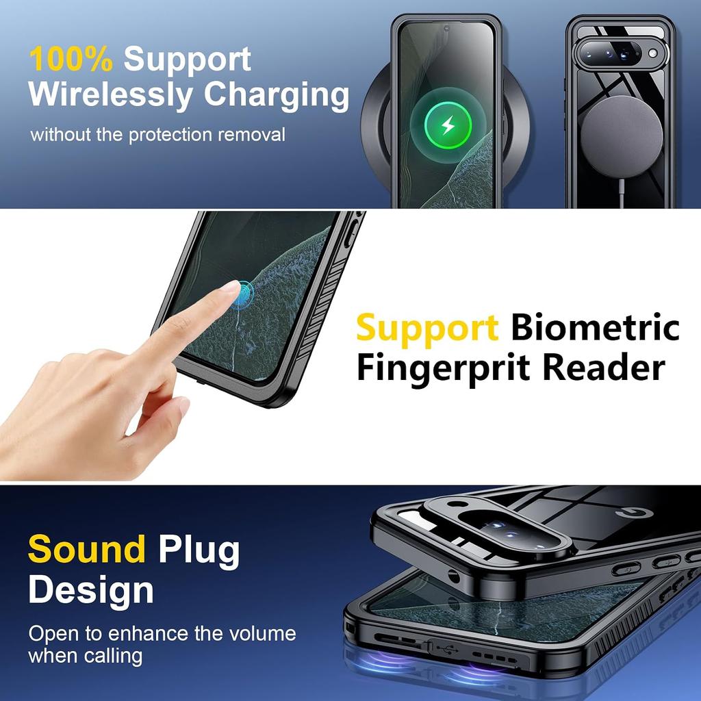 Waterproof Case For Goolge Pixel 11 Pro XL Pixel 10A 9 Pro XL IP68 Screen Protector Full Body Heavy Duty Rugged Shockproof Cover