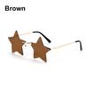 1 шт. Солнцезащитные очки без оправы в форме звезды для вождения, модные очки для женщин и мужчин, очки для вечеринок, забавные очки в форме пентаграммы, рождественский декор