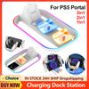 Charging Stand Base for PS5 Portal Console with 2 Charging Ports for PS5 Controller Charging Dock with RGB and Charging Cable