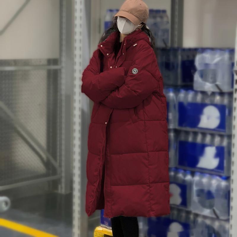 Женская пуховая хлопковая куртка средней длины, свободная зимняя хлопковая куртка большого размера