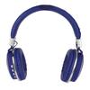 LX‑510BT Bluetooth Headset Folding Plug In Comfortable Leather Ear Cups Music Headphones for PC Phone Blue