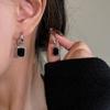 Ретро Серьги-пусеты с черным цирконом, Высокое чувство света и роскоши, Темперамент, Высокое чувство, Серьги, Женские, Доступные, Изящные серьги, Для повседневной носки
