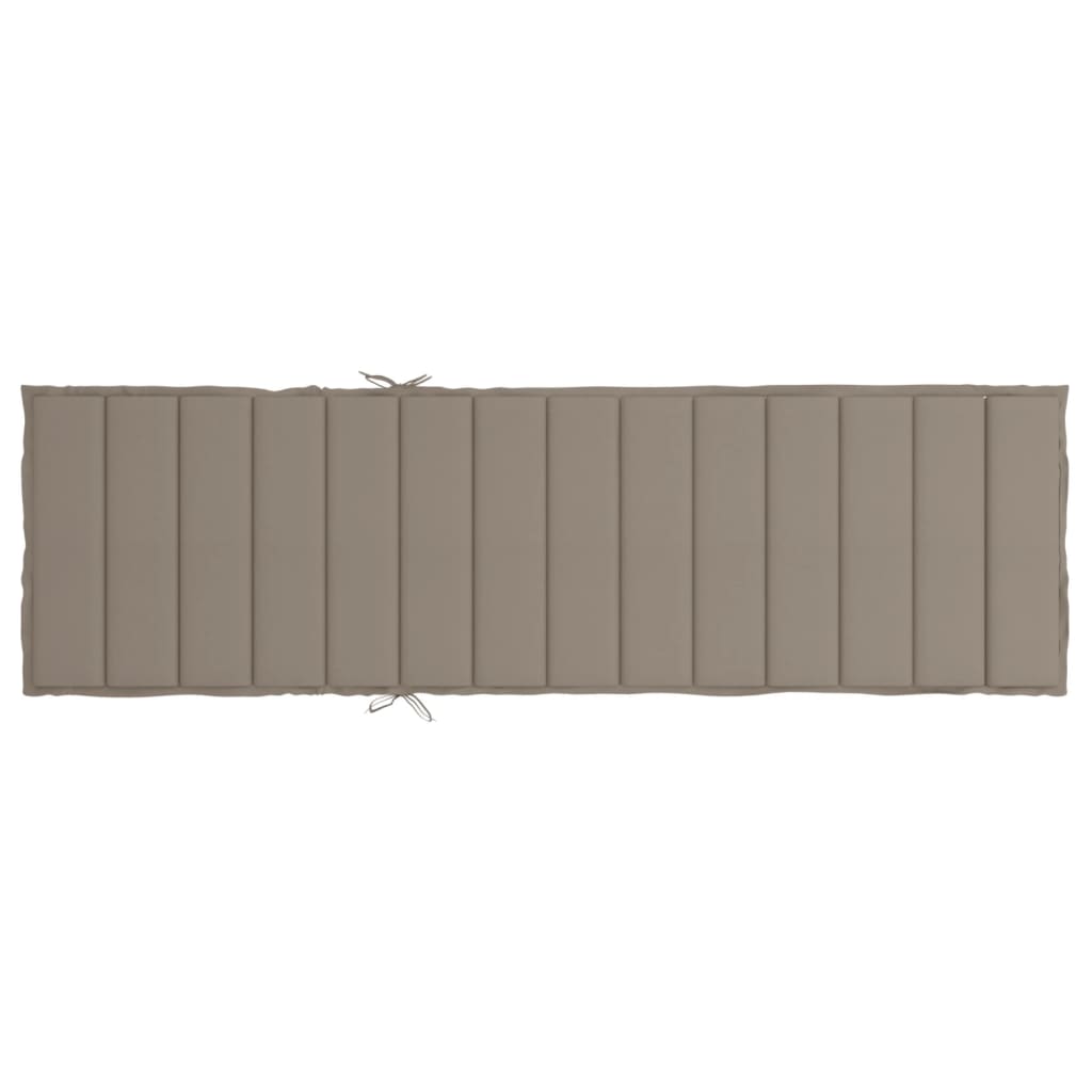 Sun Lounger Cushion Taupe 200 x 50 x 3 cm Oxford Fabric