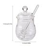 Honey Jar with Dipper and Lid Heat-Resistant Glass Storage Container  Material for Home Kitchen  Use  Pot